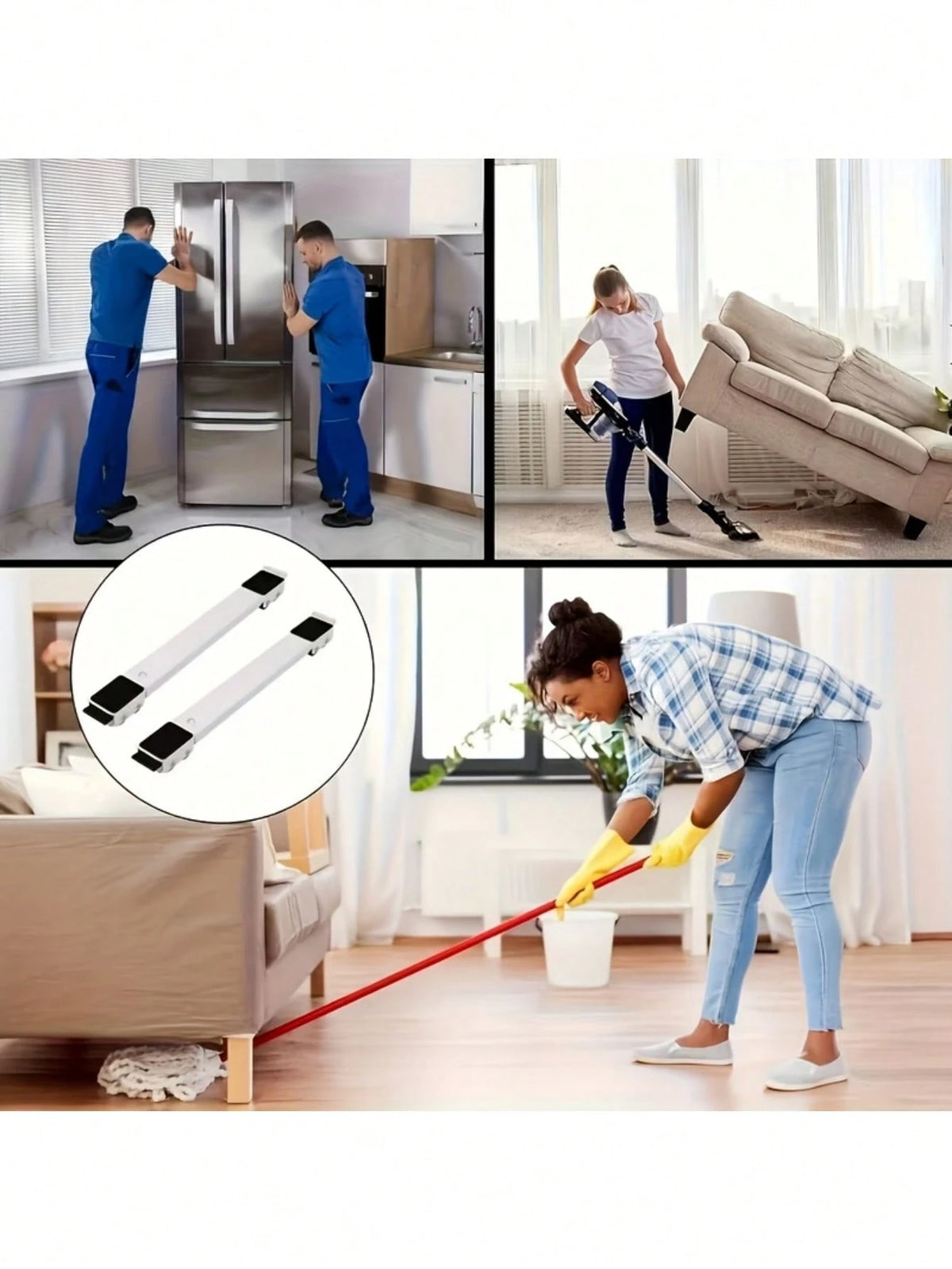 [Adjustable Height Stand] Stable Solution For Moving Appliances! Refrigerator And Washing Machine Adjustable Height Base, Supports Up To 800 Lbs, Equipped With 24 Silent Casters And Locking Mechanism