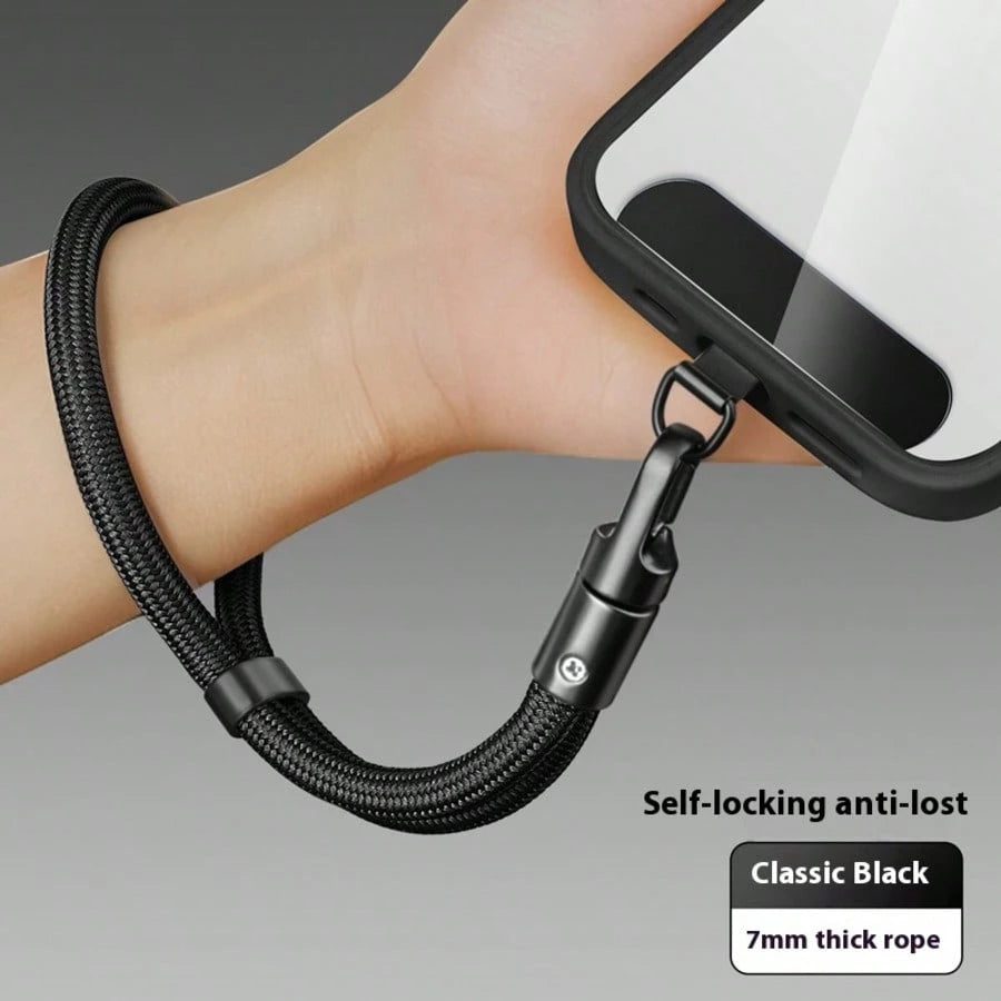 Adjustable Wrist Strap Phone Lanyard, 360° Tangle-Free Universal Phone Lanyard, 2026 New Model With Reinforced Fabric Clip Anti-Lost Anti-Drop Self-Locking Cord, Suitable For Outdoor Hiking Travel Spo
