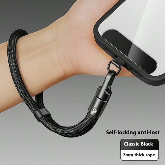 Adjustable Wrist Strap Phone Lanyard, 360° Tangle-Free Universal Phone Lanyard, 2026 New Model With Reinforced Fabric Clip Anti-Lost Anti-Drop Self-Locking Cord, Suitable For Outdoor Hiking Travel Spo