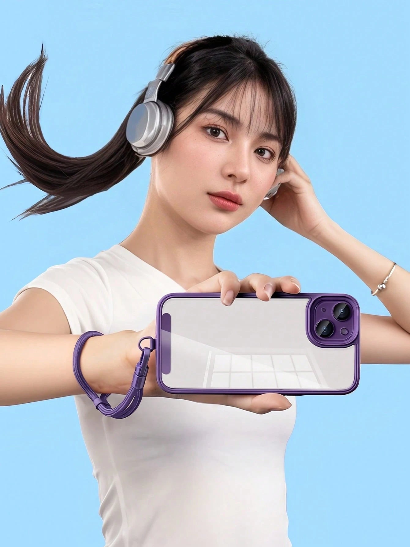 Adjustable Wrist Strap Phone Lanyard, 360° Tangle-Free Universal Phone Lanyard, 2026 New Model With Reinforced Fabric Clip Anti-Lost Anti-Drop Self-Locking Cord, Suitable For Outdoor Hiking Travel Spo