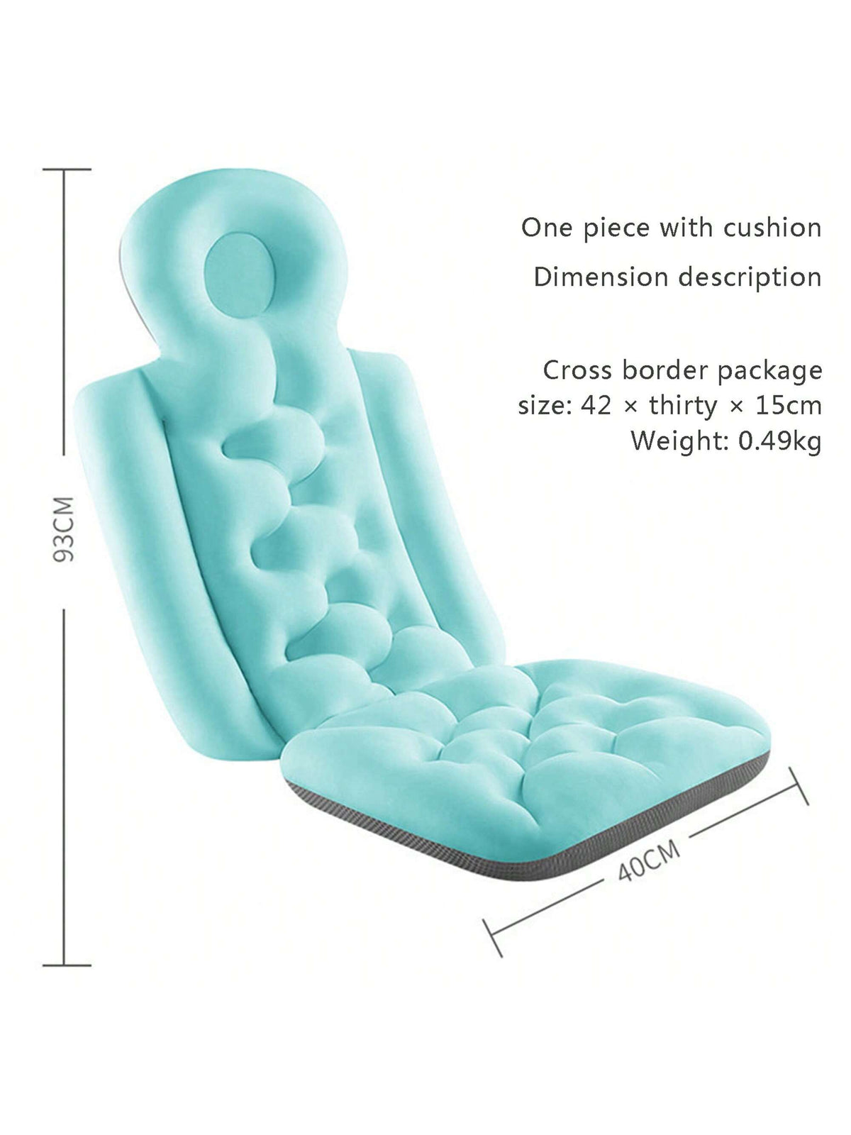 Adult Bath Pillow For Bathtub, Full Body Mat Quick Dry Ergonomic Headrest Cushion