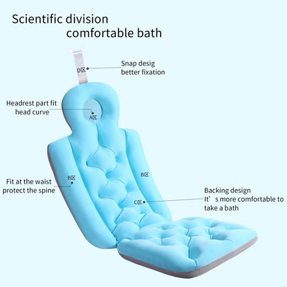 Adult Bath Pillow For Bathtub, Full Body Mat Quick Dry Ergonomic Headrest Cushion
