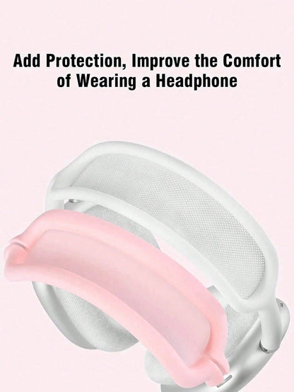 Airpods Max Headphones Protective Case, Solid Color Soft Silicone Shell, 3-Piece Earphone Case Set, AirPods Max Bluetooth Headphone Protective Cover (Headphones Not Included)