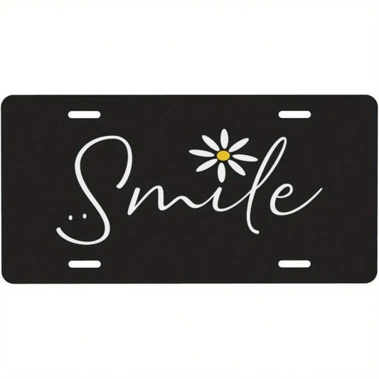 Aluminum License Plate, Sunflower Decorative Car Tag, Suitable For Home Decoration- Durable Metal Sign, 6x12 Inches, Suitable For Men And Women, Vehicle Decoration, Sunflower Theme, Sturdy Construct