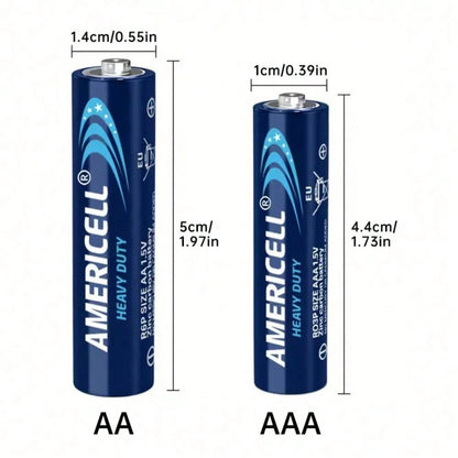 AMERICELL 40 Pcs AA & AAA Combo Pack Batteries,AMERICELL 1.5V Carbon Battery, Suitable For Keyboards, Clocks, Remote Controls, Toys, Flashlights, Razors, Alarm Clocks, Disposable Battery, Non-Recharg