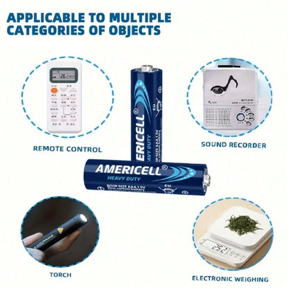AMERICELL 40 Pcs AA & AAA Combo Pack Batteries,AMERICELL 1.5V Carbon Battery, Suitable For Keyboards, Clocks, Remote Controls, Toys, Flashlights, Razors, Alarm Clocks, Disposable Battery, Non-Recharg