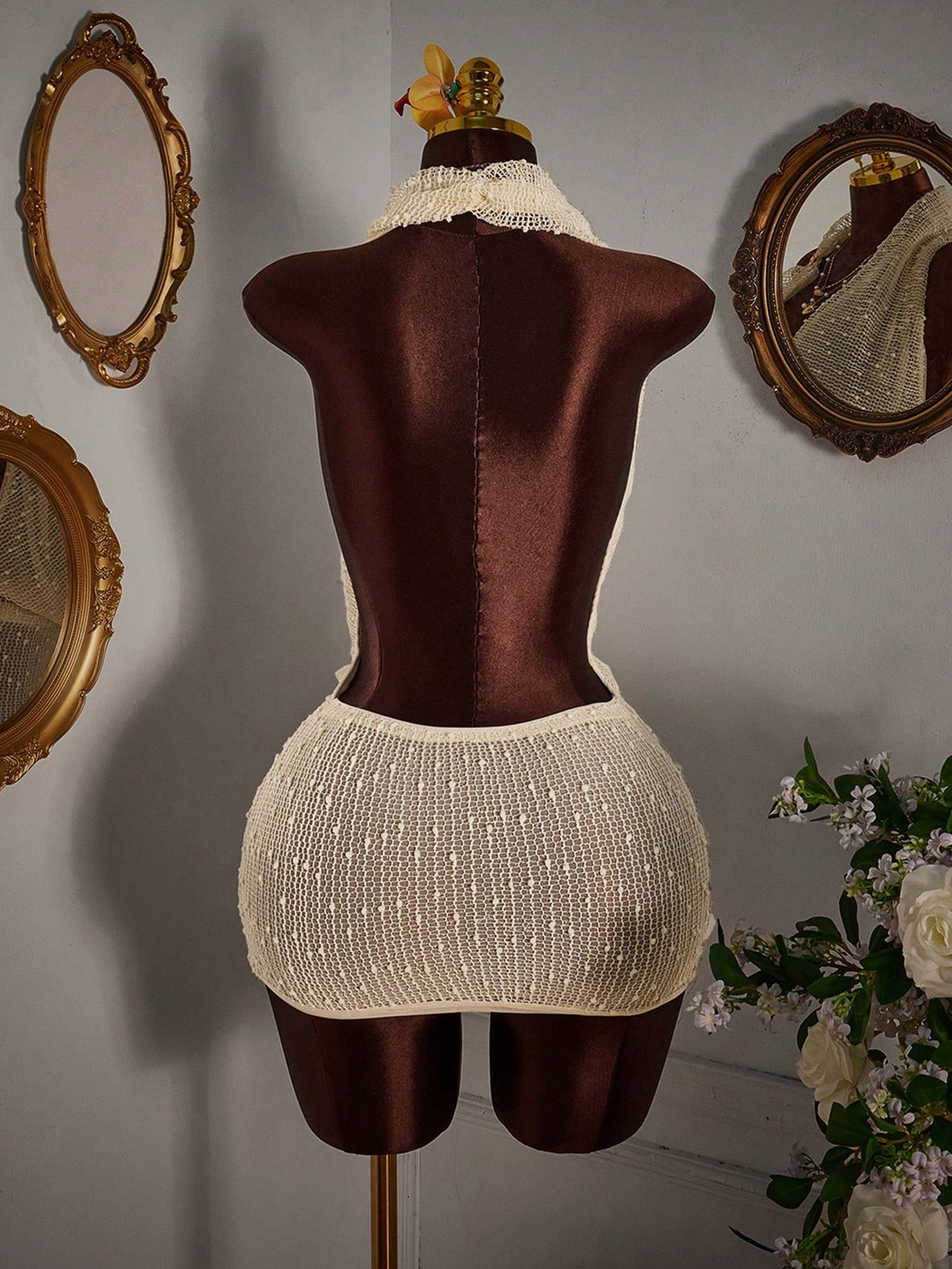 Amplova Ladies Sexy V-Neck Backless Mini Slip Dress, Summer,Party Night Out Dresses For Women,Club Outfits Women Sexy,Boho Clothes Women Beige