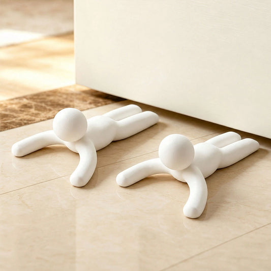 And Quirky Door Stopper In Shape Of A Little Figure, Designed With A Cute Lying Pose