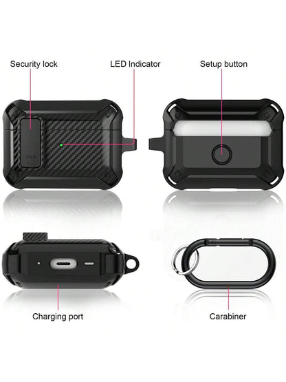 Apple Men Solid Case With Secure Lock Compatible With AirPods Compatible With Airpods1/2 AirPods Pro