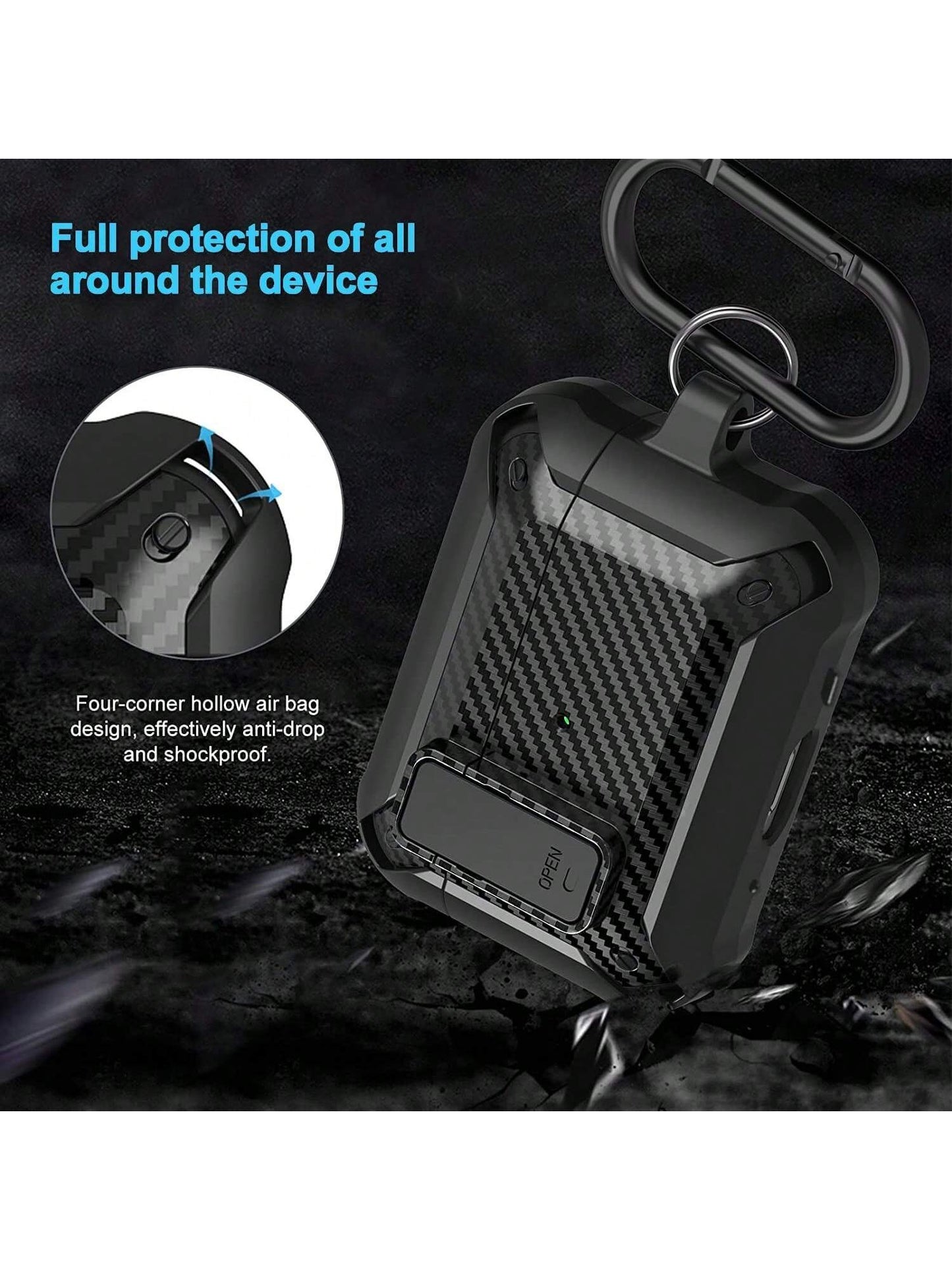 Apple Men Solid Case With Secure Lock Compatible With AirPods Compatible With Airpods1/2 AirPods Pro