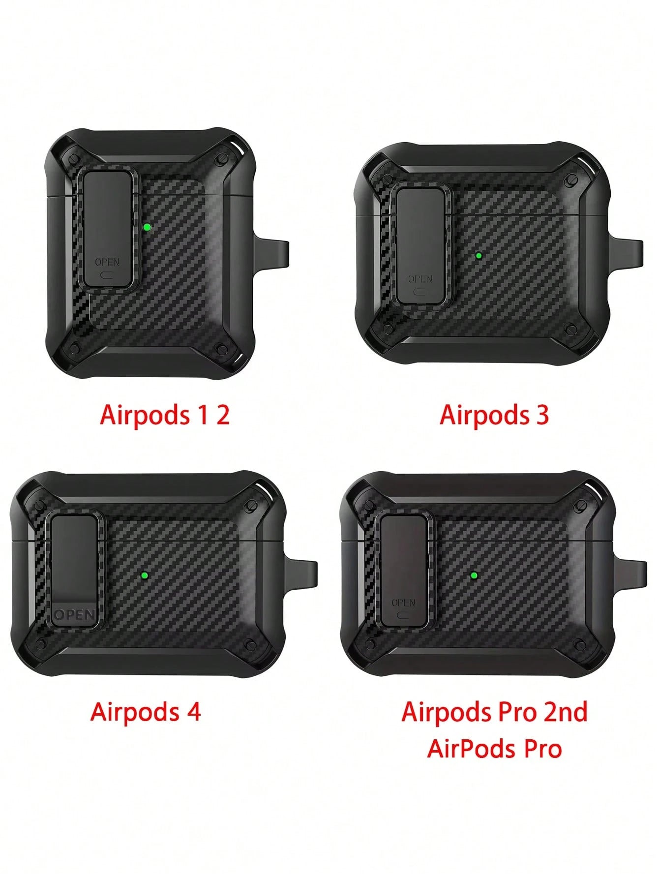 Apple Men Solid Case With Secure Lock Compatible With AirPods Compatible With Airpods1/2 AirPods Pro
