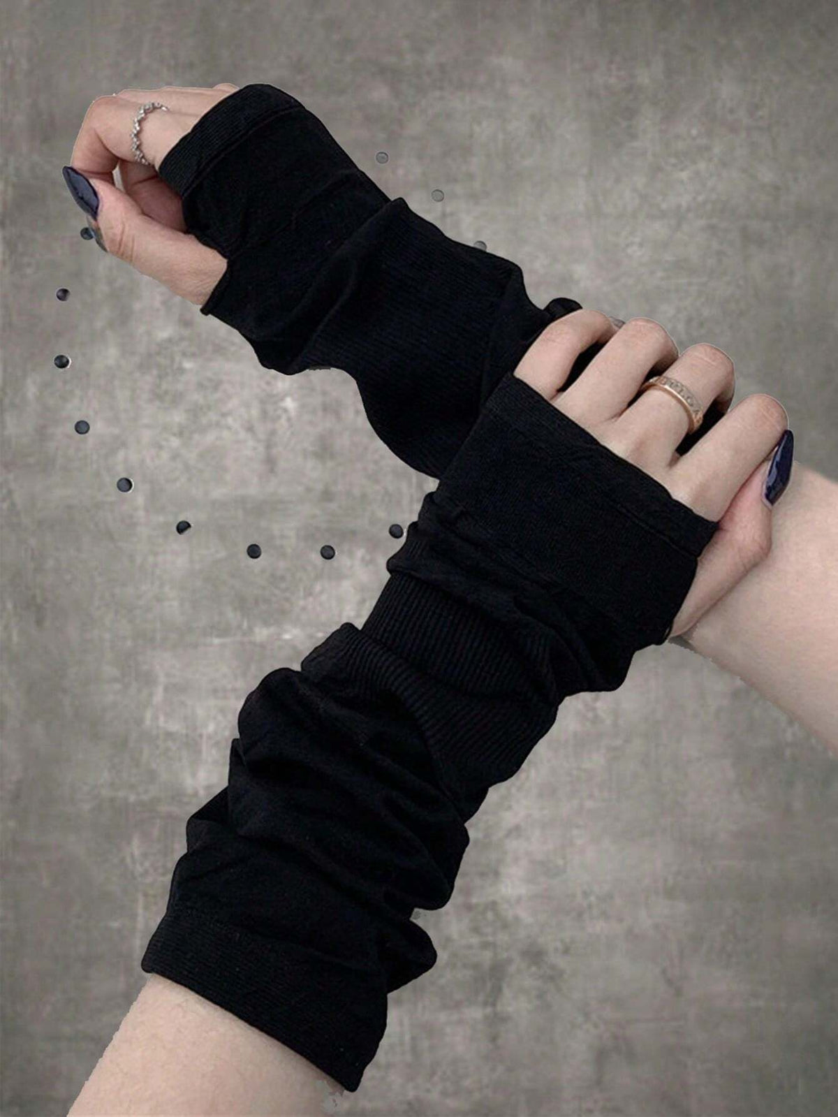 Arm Sleeves Women Long Fingerless Gloves Knit Arm Warmer For Women Knit Mitten Gloves With Thumb Hole Halloween Accessories Winter GlovesCold Gloves Summer