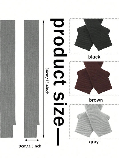 Arm Sleeves Women Long Fingerless Gloves Knit Arm Warmer For Women Knit Mitten Gloves With Thumb Hole Halloween Accessories Winter GlovesCold Gloves Summer