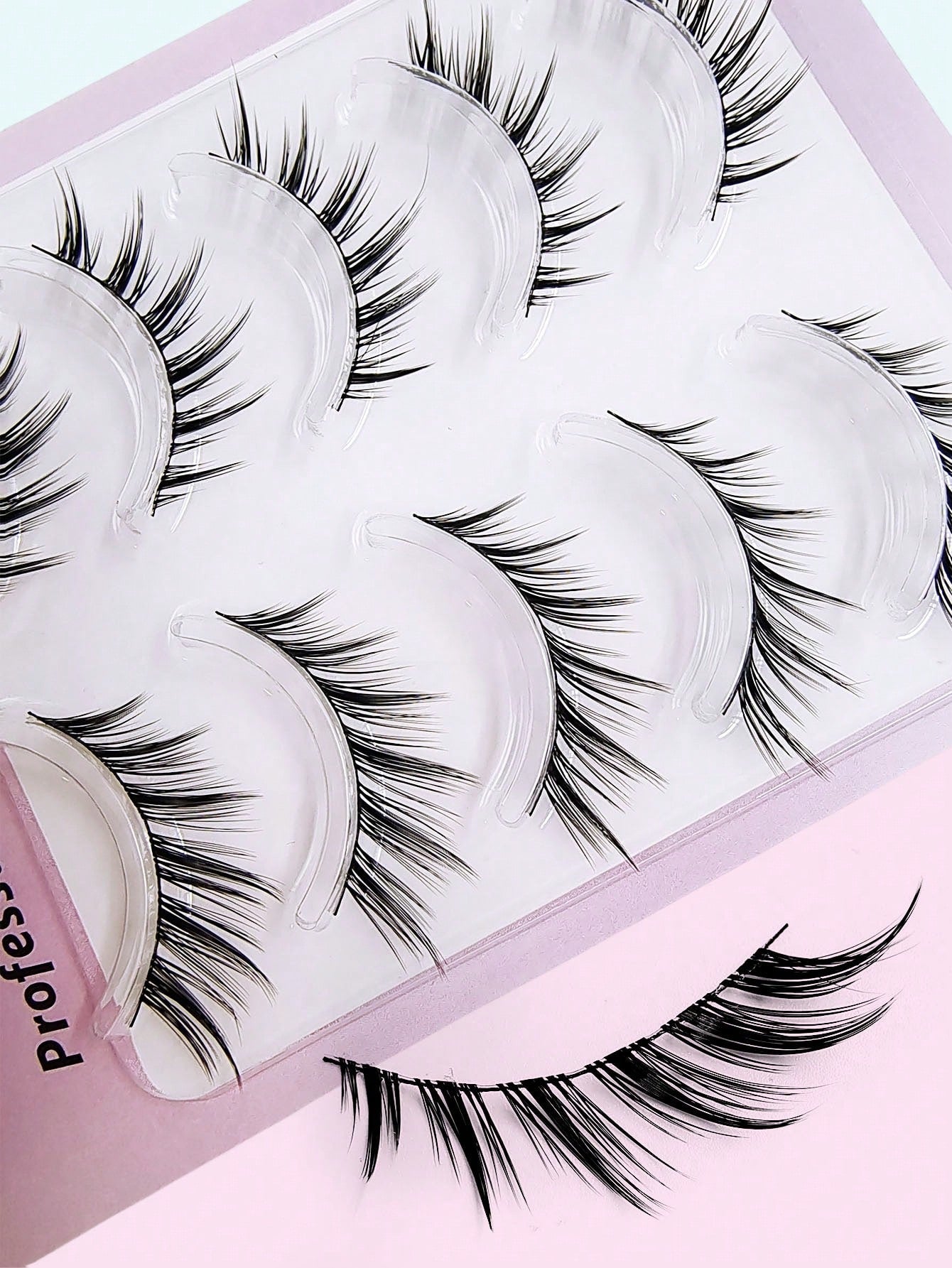 Asiteo 5 Pairs Cartoon Cat Eye & Fox Eye Faux Mink Fur False Eyelashes, Sexy Eyelash Extension Makeup