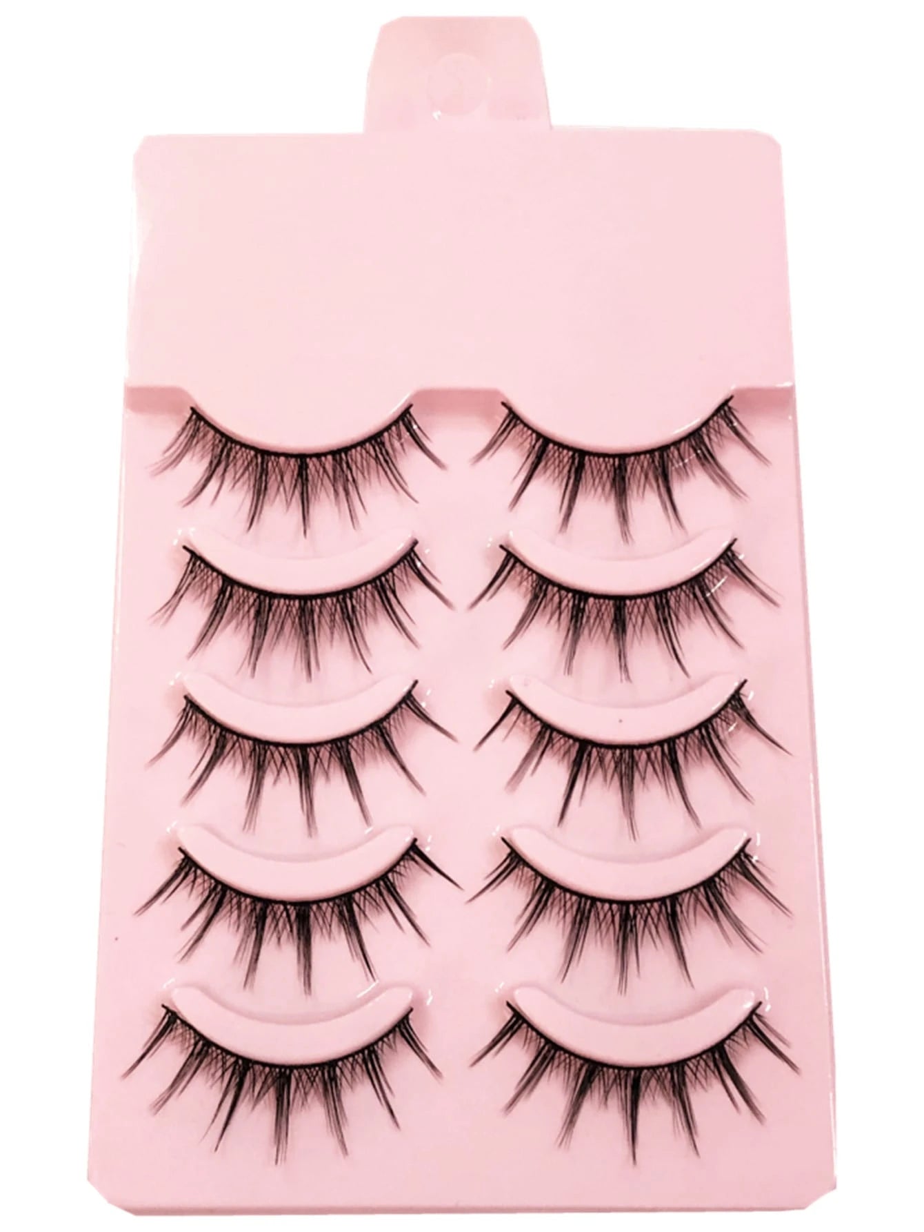 Asiteo 5 Pairs Manga Anime Lashes Natural Look Faux Mink Wispy Fluffy 3D Volume Eyelashes Korean Japanese Asian Cosplay Eyelashes