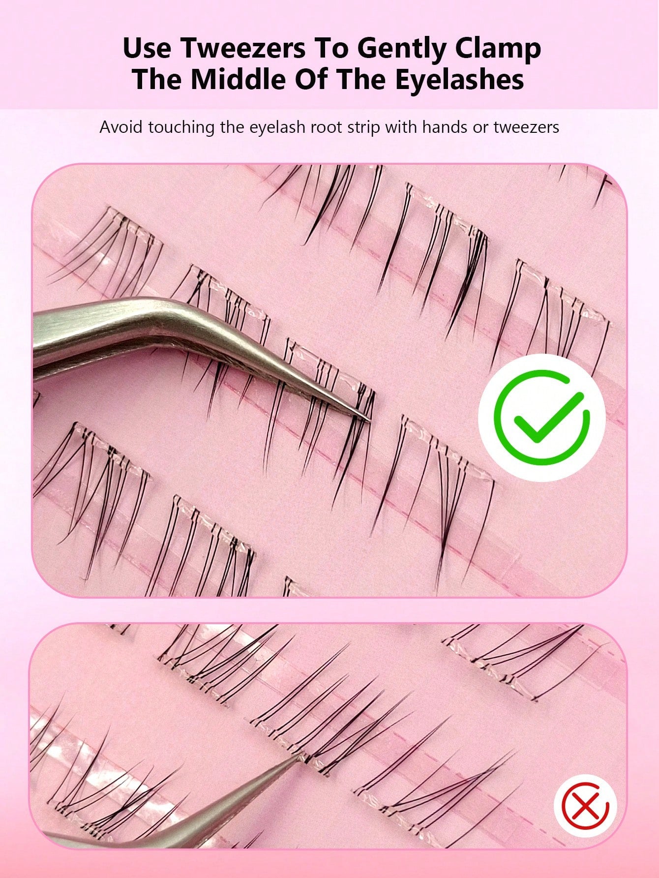 Asiteo 80pcs C-Curl Self-Adhesive Cartoon Style Lower Eyelashes, Pre-Glued Transparent Stem Lower Lash Extensions, DIY Single Cluster Lower False Eyelashes, No Glue Needed