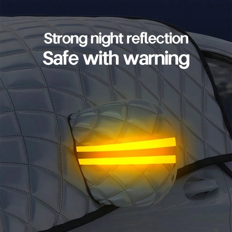Automobile Windshield Snow Protection Cover, Anti-Freeze Windshield Frost Covering Material- Protecting From Snow, Ice, Ultraviolet Rays, Anti-Frost Wiper And Rearview Mirror Protectors, Compact SUVs