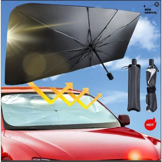 Automobile Windshield Sunshade-Foldable Automobile Umbrella Sunshade, Anti-Ultraviolet Car Front Window (Heat Protection) Windshield Cover- Best Gift For Colleagues, Friends And Family