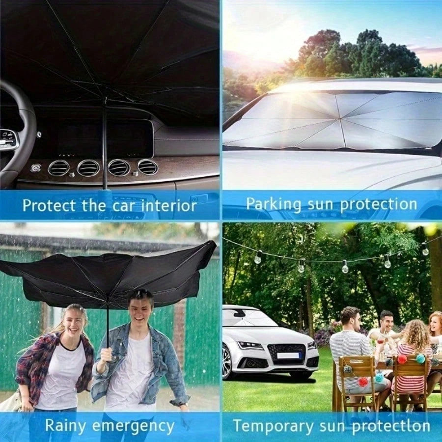 Automobile Windshield Sunshade-Foldable Automobile Umbrella Sunshade, Anti-Ultraviolet Car Front Window (Heat Protection) Windshield Cover- Best Gift For Colleagues, Friends And Family