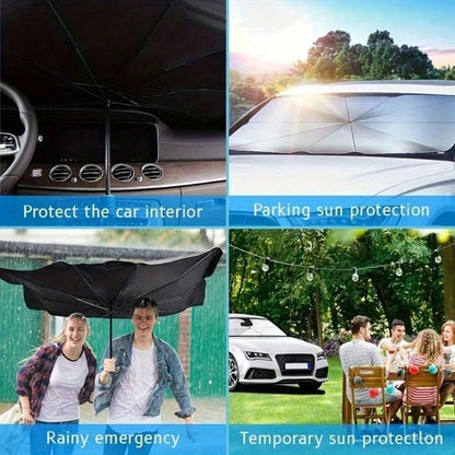 Automobile Windshield Sunshade-Foldable Automobile Umbrella Sunshade, Anti-Ultraviolet Car Front Window (Heat Protection) Windshield Cover- Best Gift For Colleagues, Friends And Family