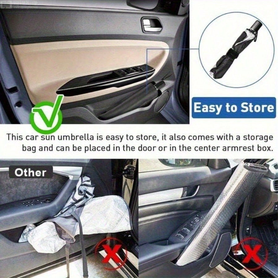 Automobile Windshield Sunshade-Foldable Automobile Umbrella Sunshade, Anti-Ultraviolet Car Front Window (Heat Protection) Windshield Cover- Best Gift For Colleagues, Friends And Family
