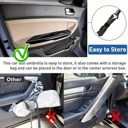 Automobile Windshield Sunshade-Foldable Automobile Umbrella Sunshade, Anti-Ultraviolet Car Front Window (Heat Protection) Windshield Cover- Best Gift For Colleagues, Friends And Family