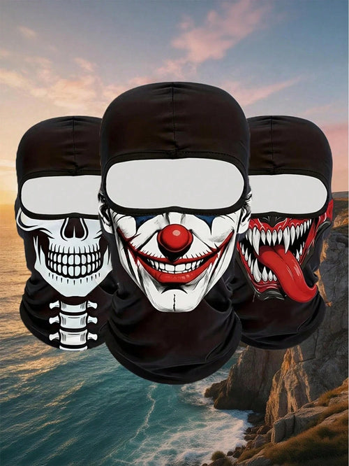 Babous Printed Face Mask, Unisex Fashion Balaclava Hat, Comfortable Sports Headgear, Perfect For Outdoor Cycling, Fishing, Running, Outdoor Sports
