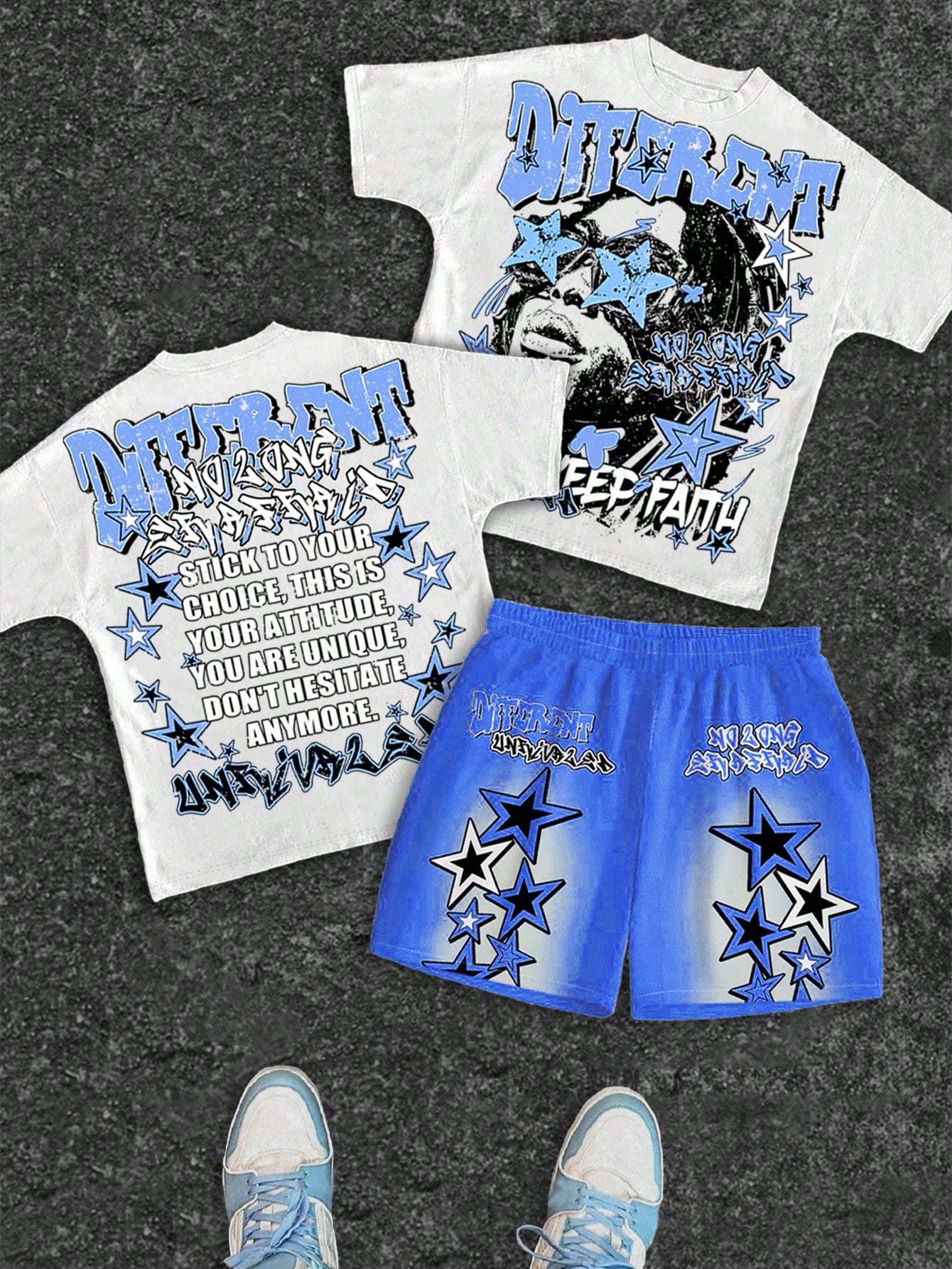 Baby Boy Casual Minimalist Round Neck Letter & Number Print Short Sleeve T-Shirt And Shorts Set, Suitable For Summer