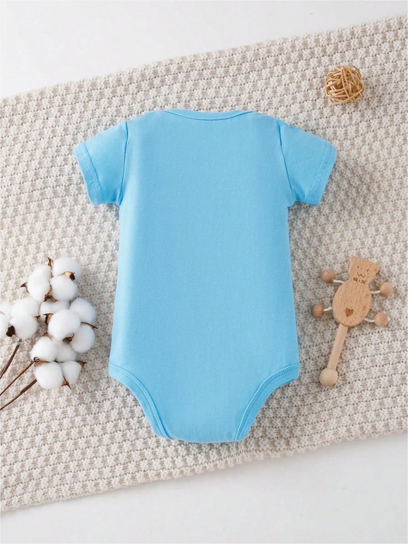Baby Boy Clothes, Baby, I May Be Small But I'm The Boss, Fun Letter Print, Spring, Summer And Autumn Wear, 100% Cotton