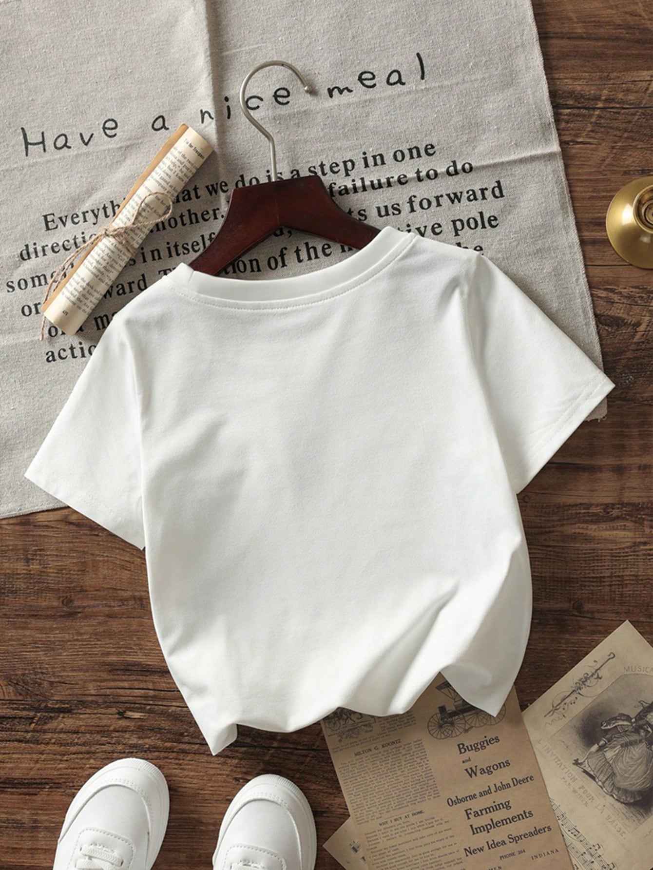 Baby Boy Summer Casual Short Sleeve T-Shirt, "Dad Is My Hero" Print Crew Neck T-Shirt, Suitable For Newborns And Toddlers