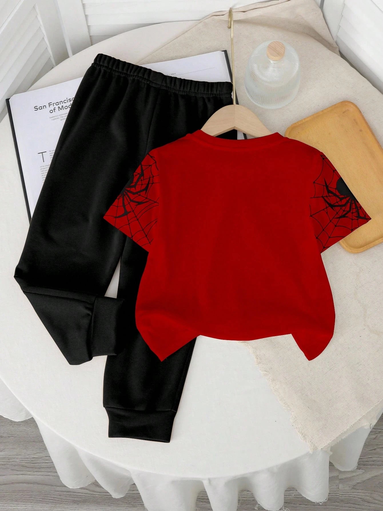Baby Boys Casual Minimalist Round Neck Short Sleeve Top And Pants Set