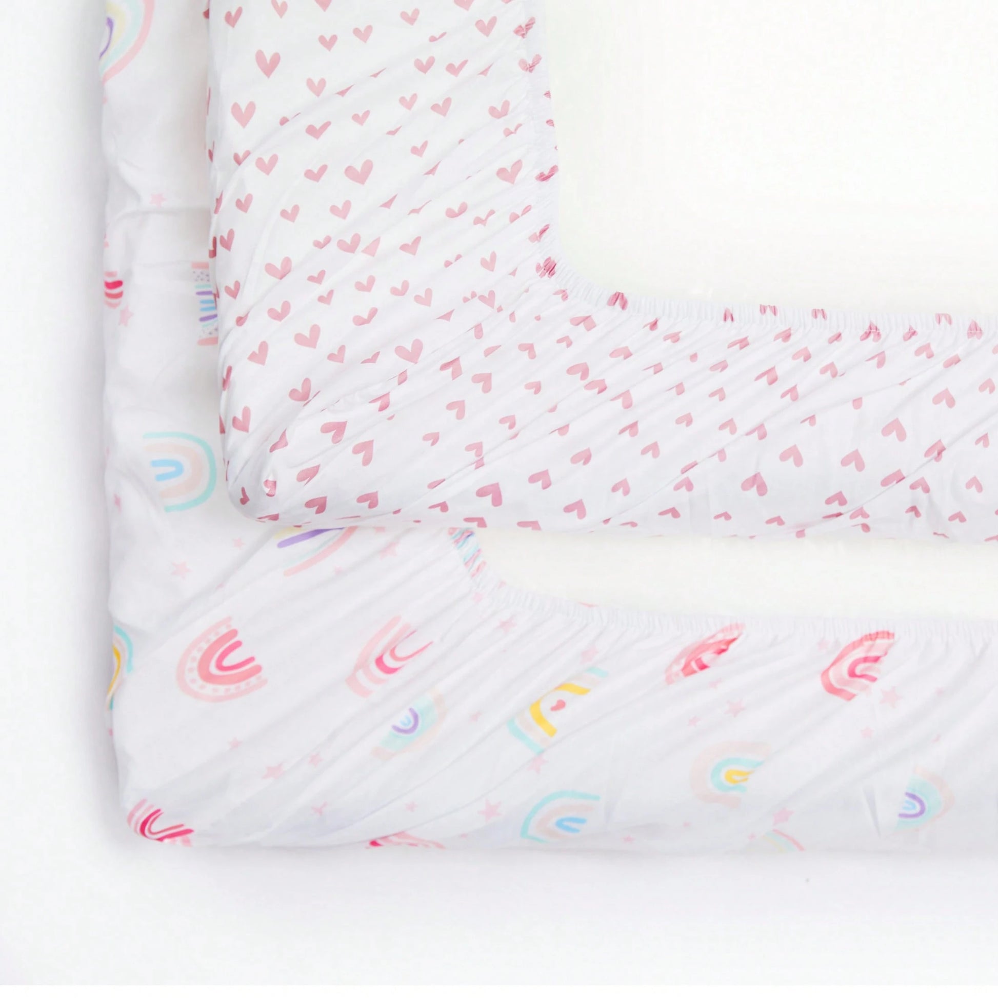 Baby Crib Sheets For Girls, 4 Pack Super Soft Toddler Bed Sheets, Standard Crib Mattress 28x52 In, Pink Prints