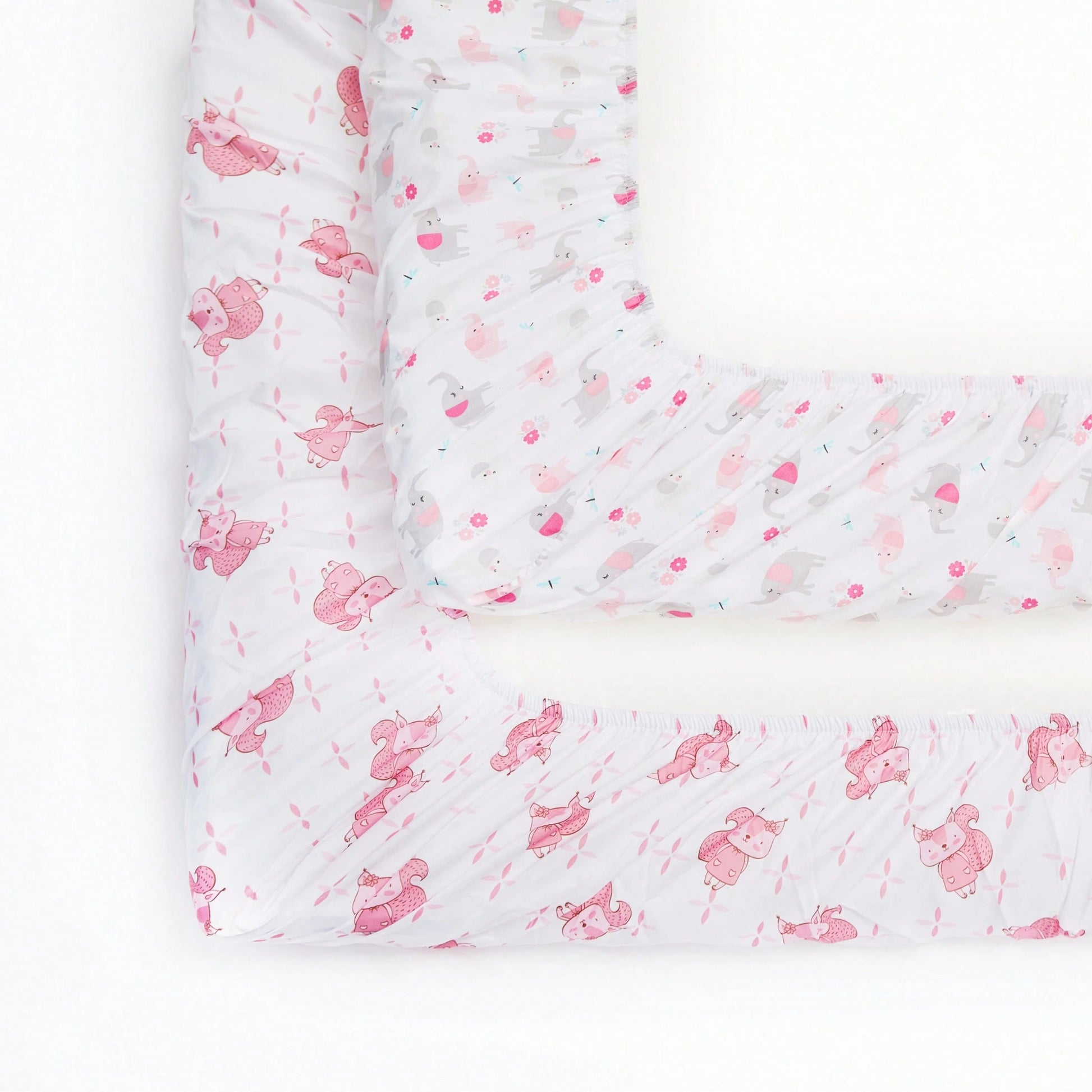 Baby Crib Sheets For Girls, 4 Pack Super Soft Toddler Bed Sheets, Standard Crib Mattress 28x52 In, Pink Prints