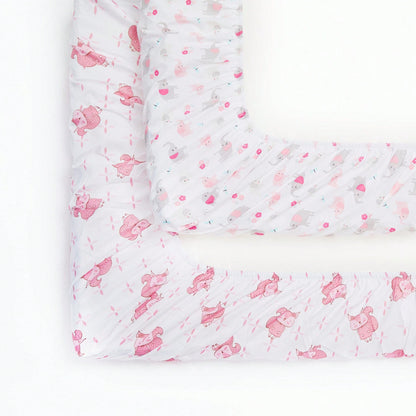Baby Crib Sheets For Girls, 4 Pack Super Soft Toddler Bed Sheets, Standard Crib Mattress 28x52 In, Pink Prints