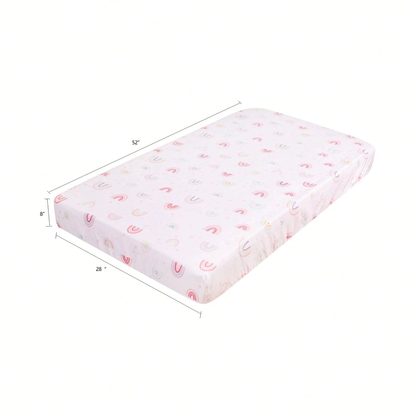 Baby Crib Sheets For Girls, 4 Pack Super Soft Toddler Bed Sheets, Standard Crib Mattress 28x52 In, Pink Prints