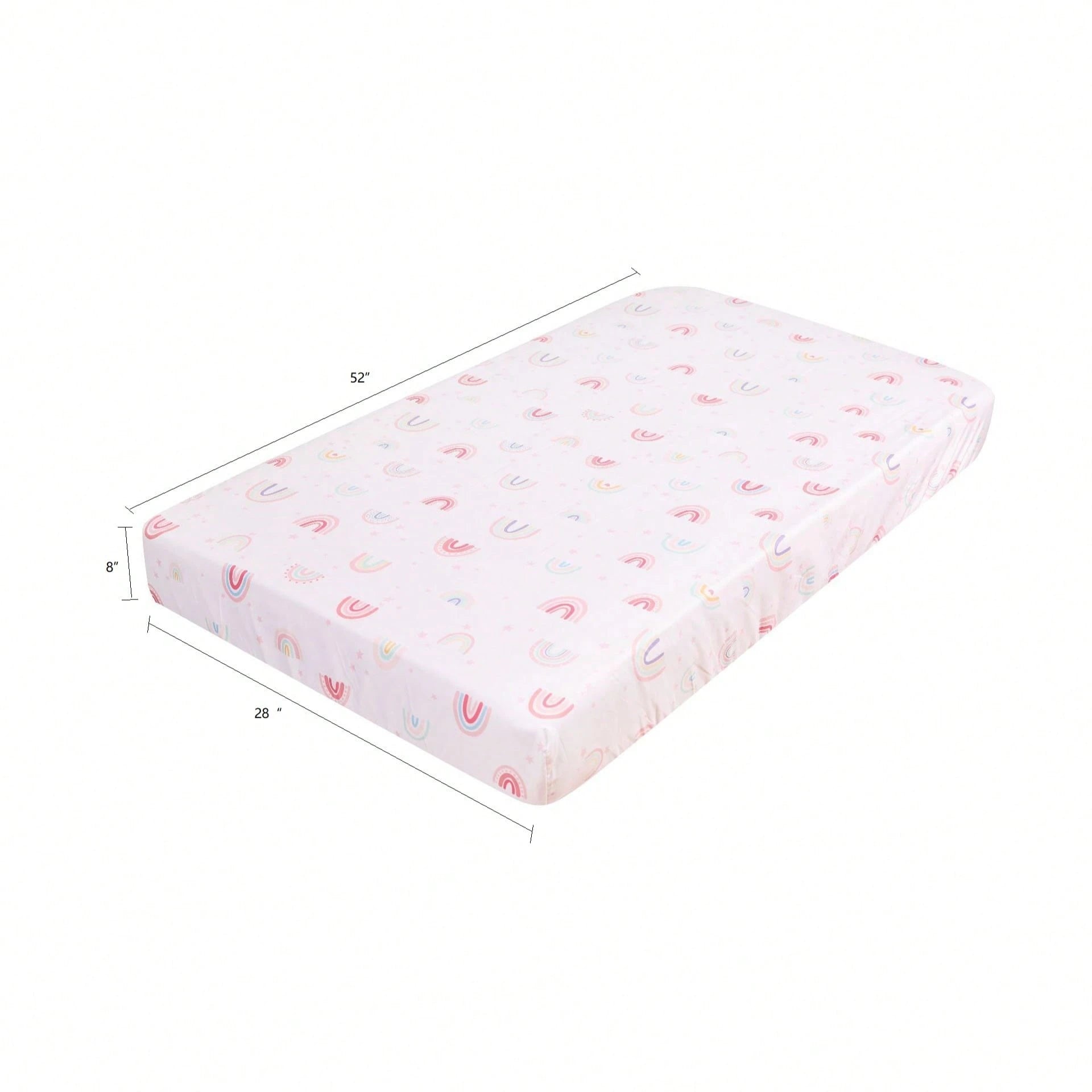 Baby Crib Sheets For Girls, 4 Pack Super Soft Toddler Bed Sheets, Standard Crib Mattress 28x52 In, Pink Prints