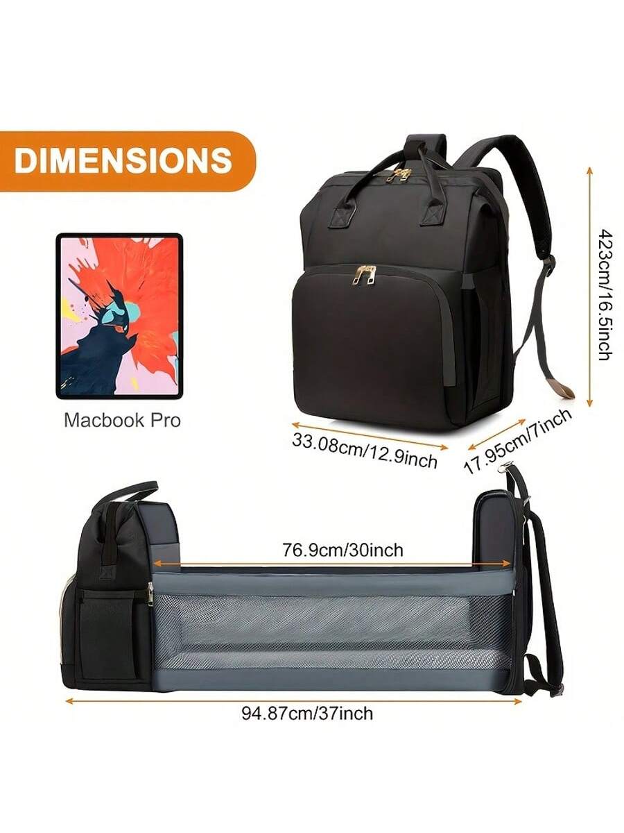 Baby Diaper Bag Backpack With Portable Changing Station, Waterproof Large Capacity Travel Bag With Changing Pad, Baby Stuff Organizer For Newborns