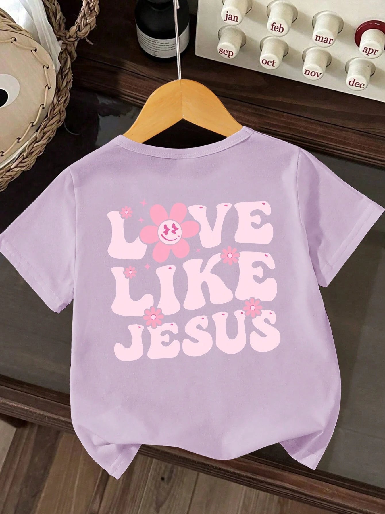 Baby Girl Casual Everyday Essential Playful Print Graphic Tee, Suitable For Outings, Spring/Summer