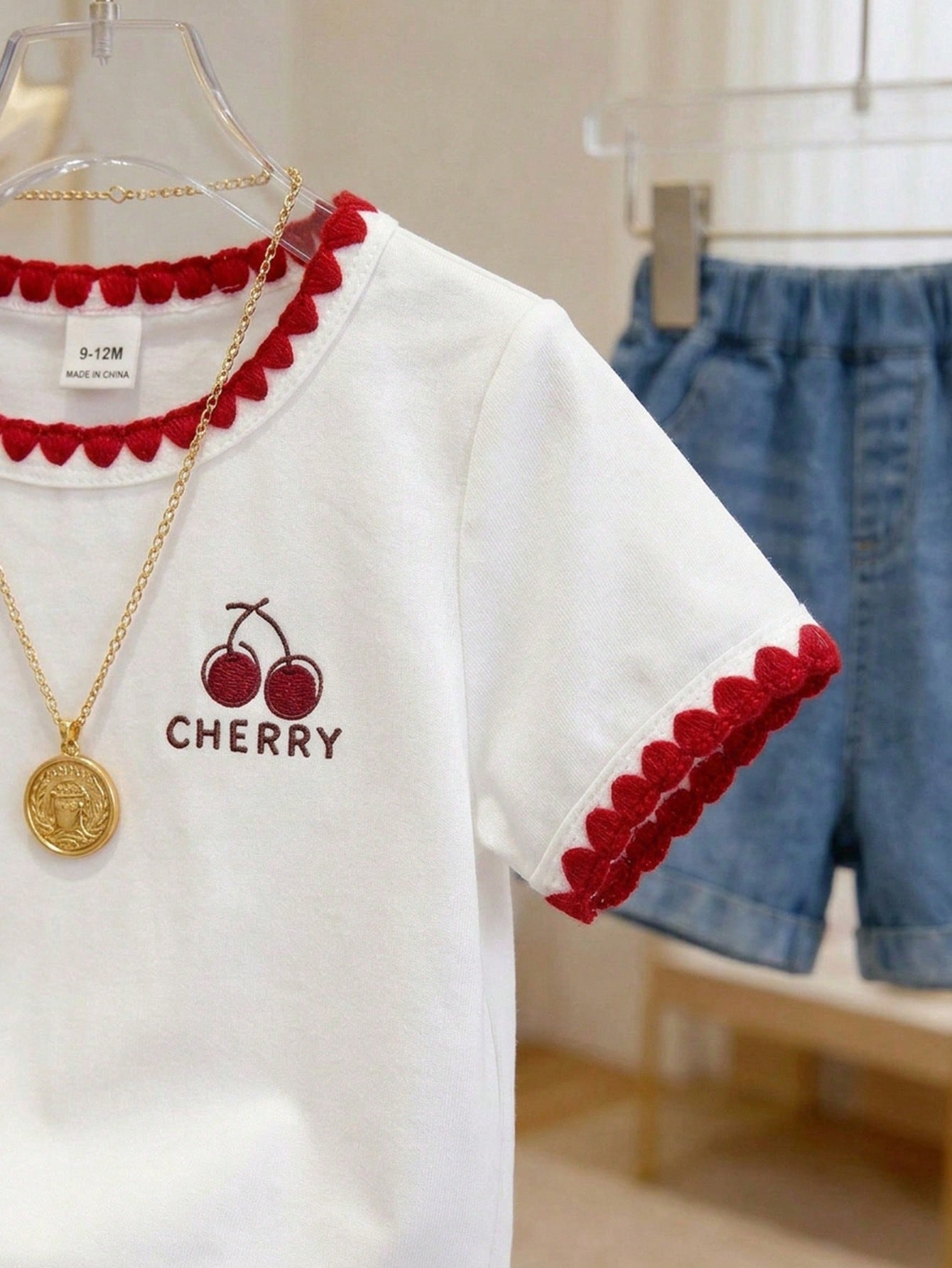 Baby Girl Casual Everyday Essential Playful Print Graphic Tee, Suitable For Outings, Spring/Summer