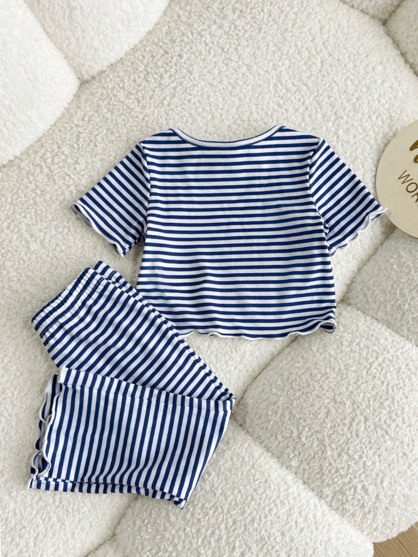 Baby Girl Floral Print Round Neck Short Sleeve T-Shirt And Pleated Pants Casual Outfit
