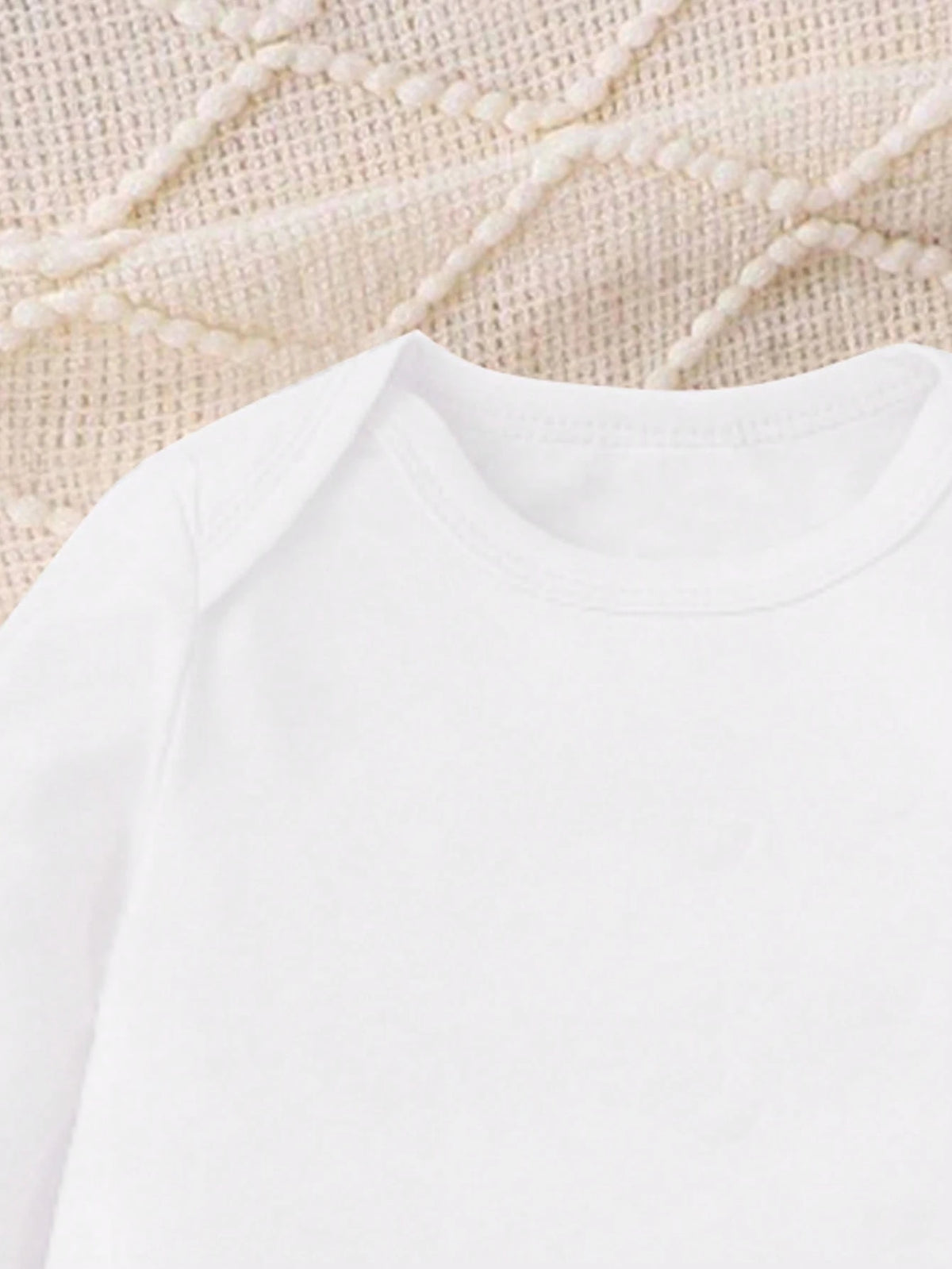 Baby Girl Halloween Theme Print Comfortable Fashionable Crew Neck Long Sleeve Jumpsuit Holiday Party All White Autumn Cute