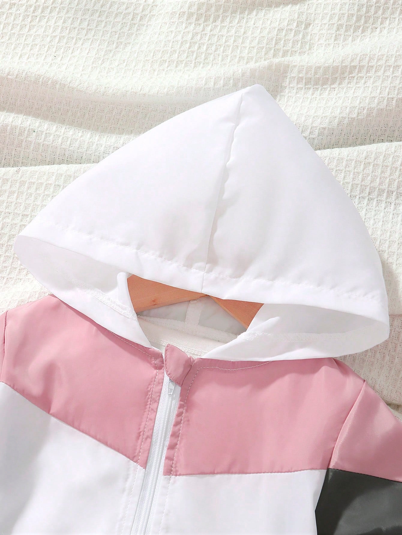 Baby Girl Simple Casual Patchwork Jacket And Pants Tracksuit Set, Early Autumn