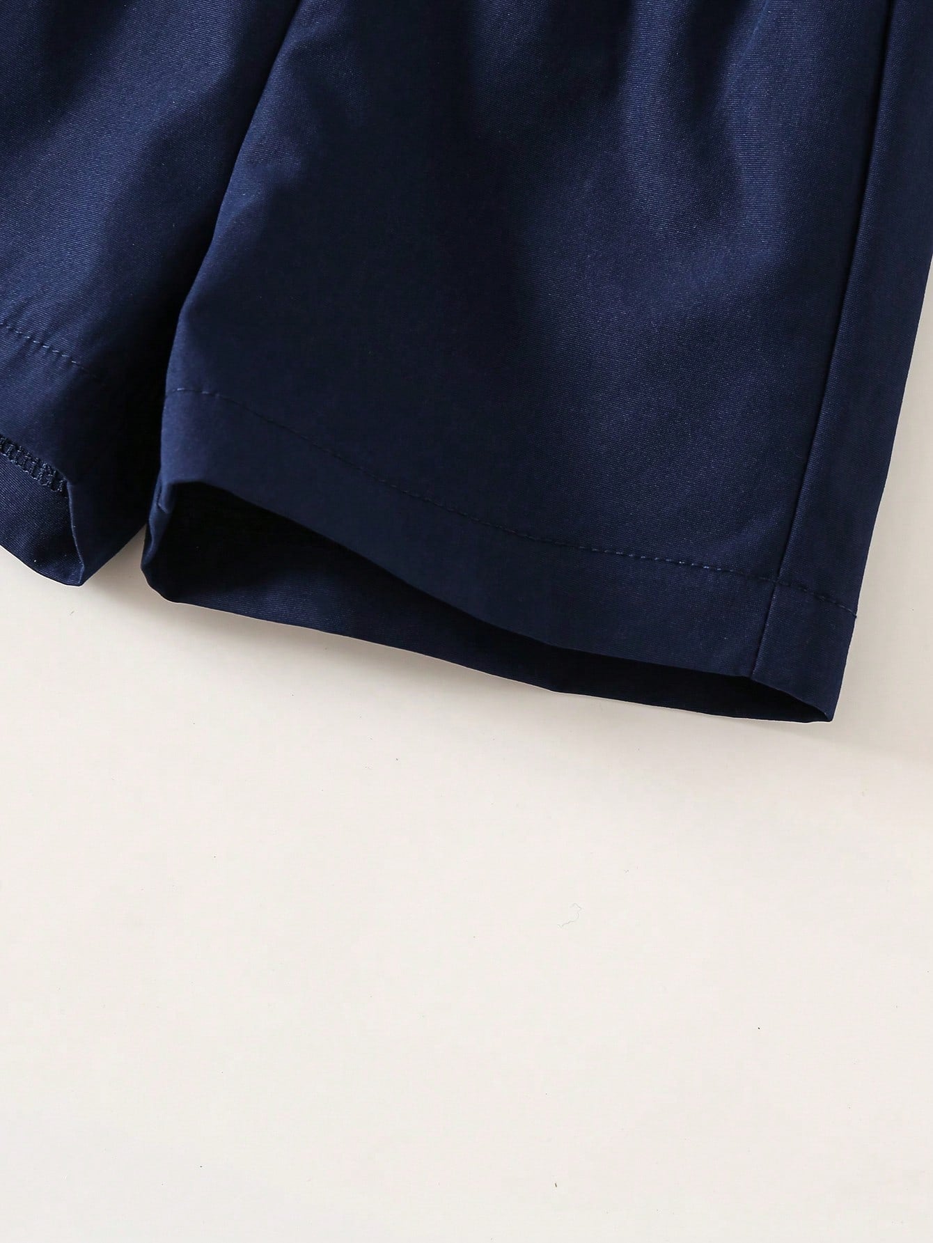 Baby Girls' Navy Blue Bow Decor Casual Shorts, Summer