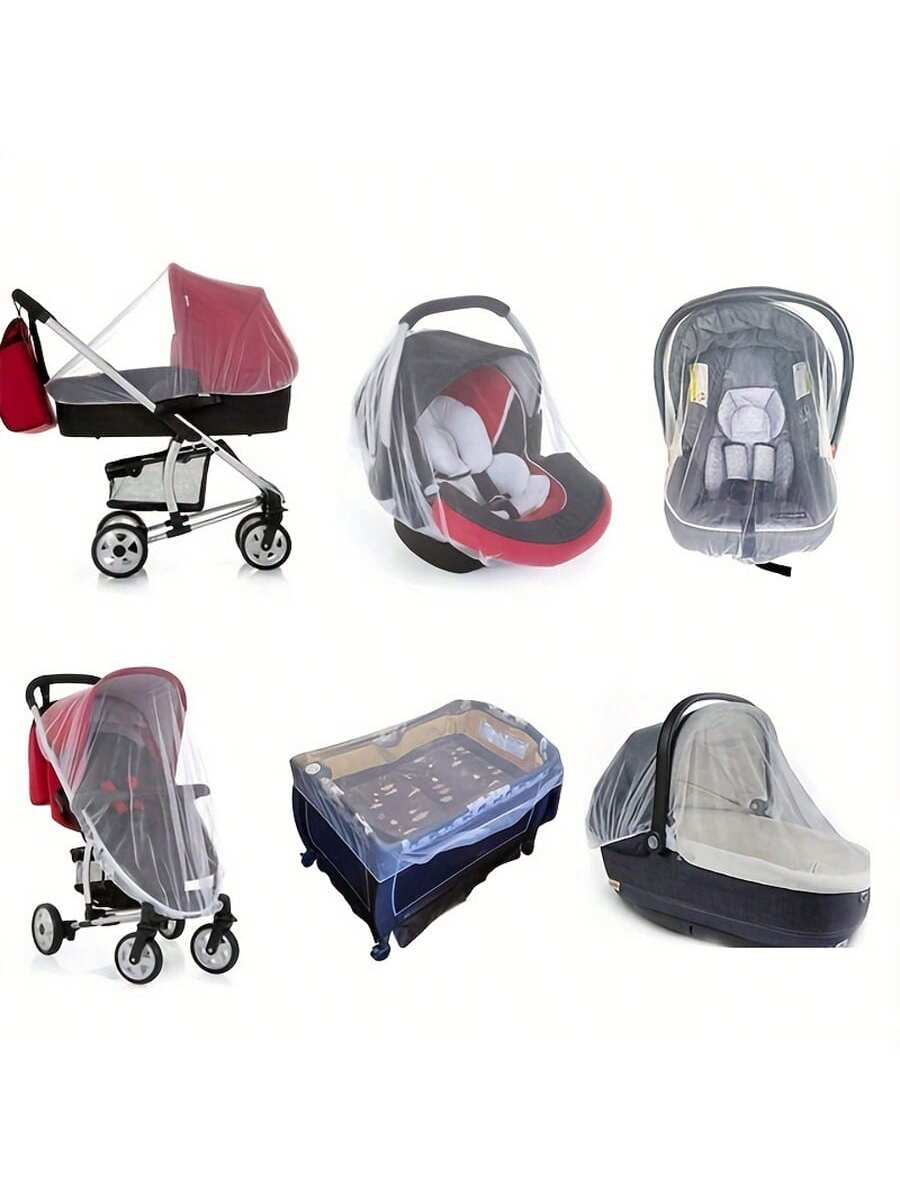 Baby Stroller Mosquito Net Pushchair Cart Insect Shield Net Mesh Infants Protection Mesh Cover Baby Stroller Accessories Love Valentine