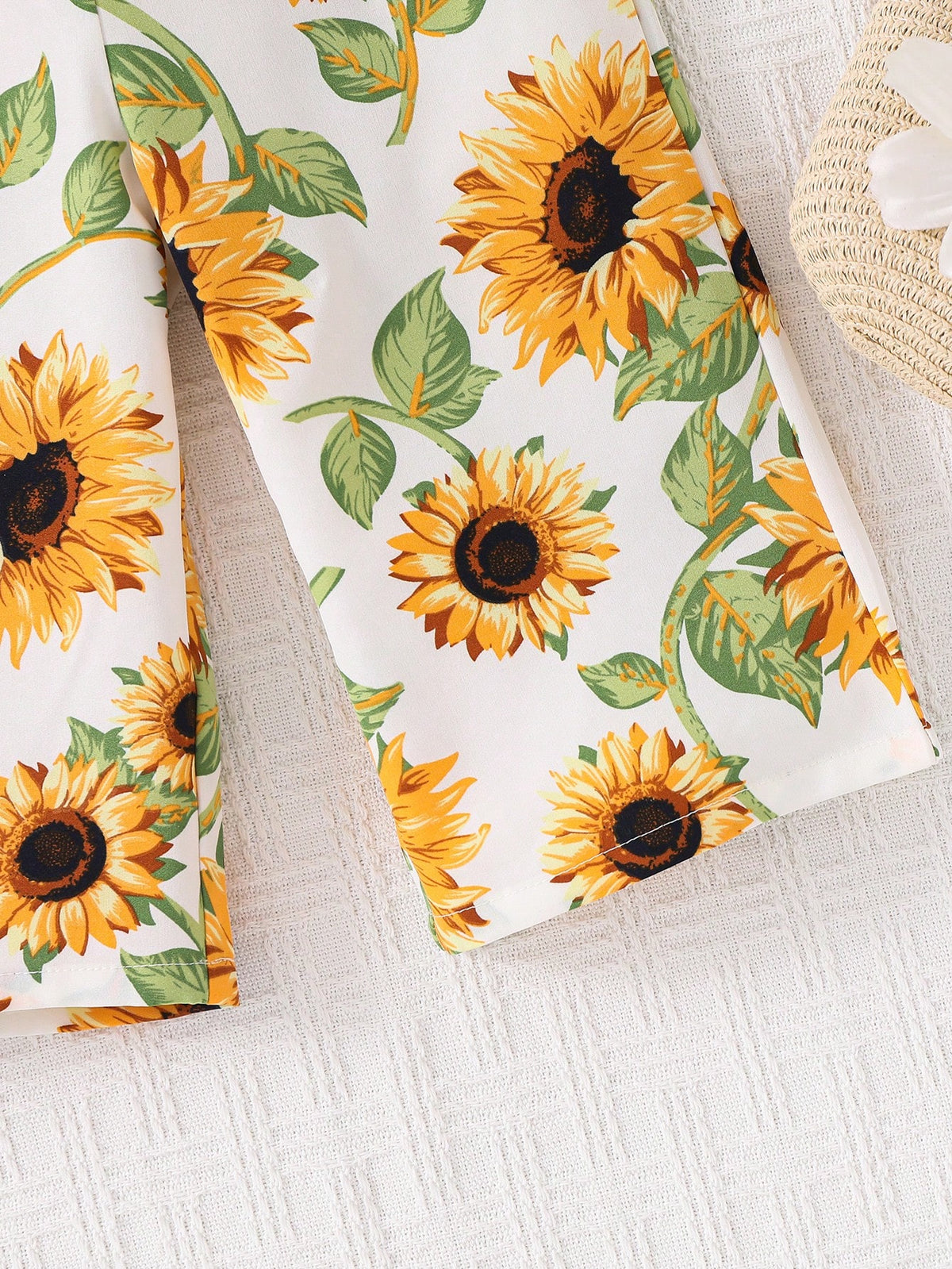 Babygirl Cute Floral Print Sleeveless Jumpsuit, Summer