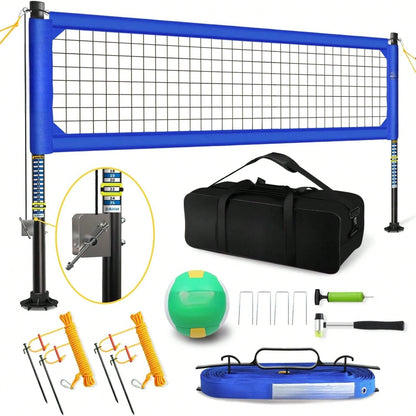 Backyard Volleyball Net Outdoor With Steel Anti-Sag System Adjustable Aluminum Poles Volleyball...