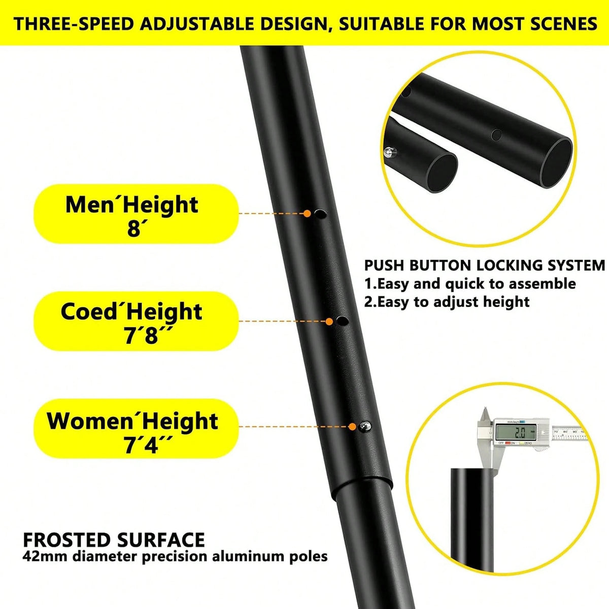 Backyard Volleyball Net Outdoor With Steel Anti-Sag System Adjustable Aluminum Poles Volleyball...