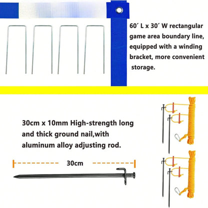 Backyard Volleyball Net Outdoor With Steel Anti-Sag System Adjustable Aluminum Poles Volleyball...