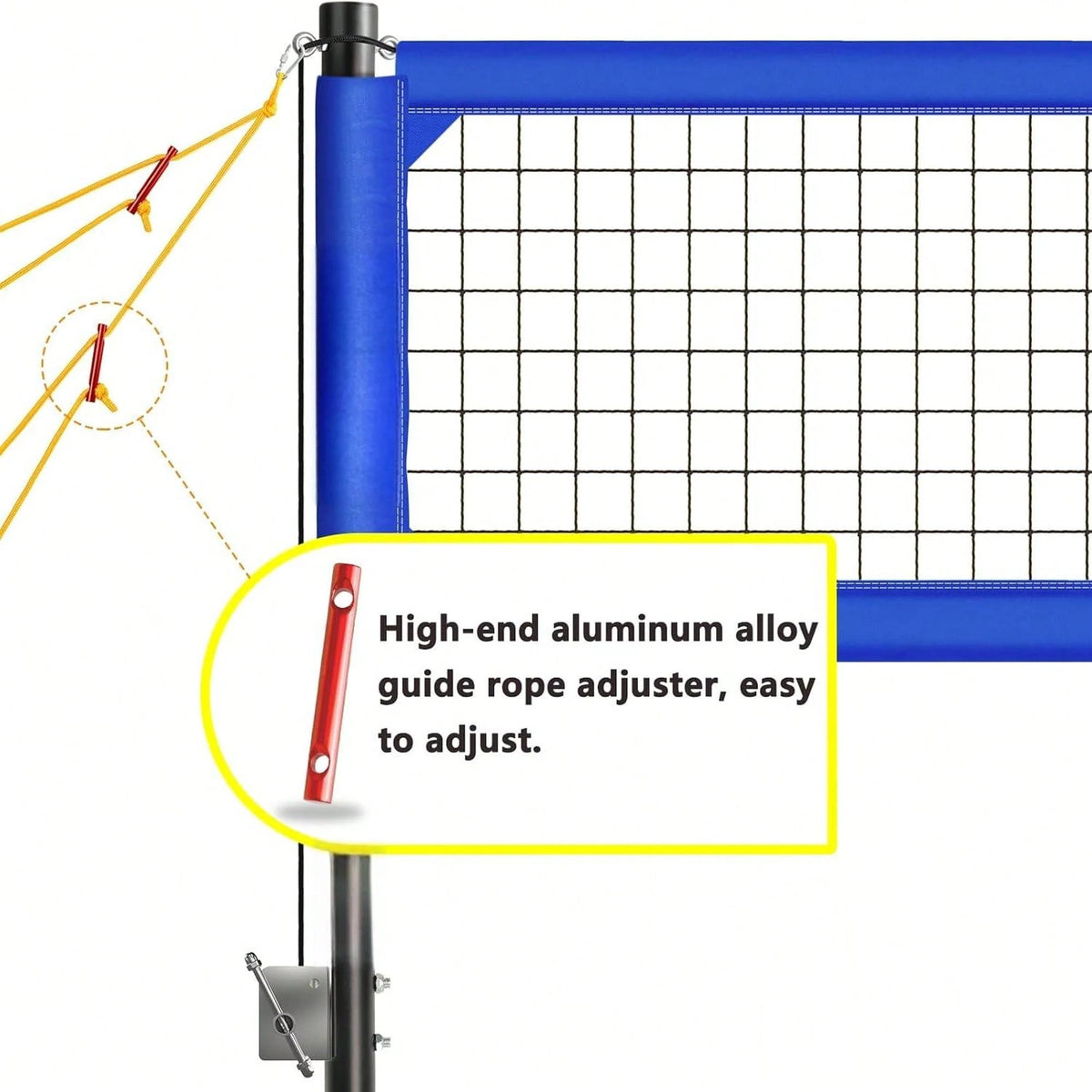 Backyard Volleyball Net Outdoor With Steel Anti-Sag System Adjustable Aluminum Poles Volleyball...