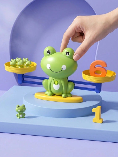 Balance Scale Math Learning Toy With Frog Balance Game, Numbered Blocks & Color Recognition Cards- Educational Counting & Weight Comparison Activity For, Preschool & Kindergarten- Durable Plastic,Vi